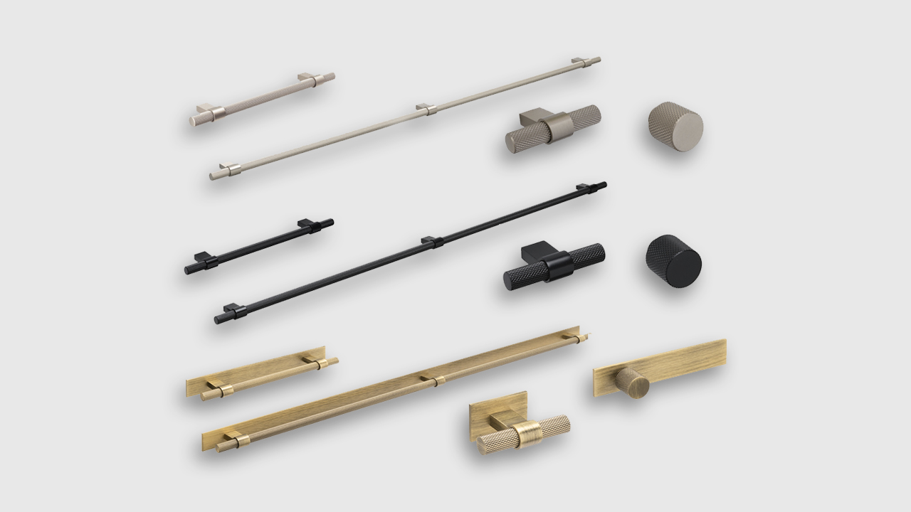 Knurled group handles