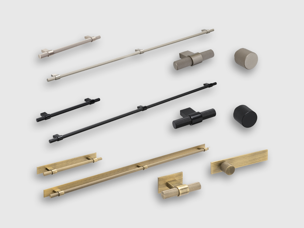Knurled group handles