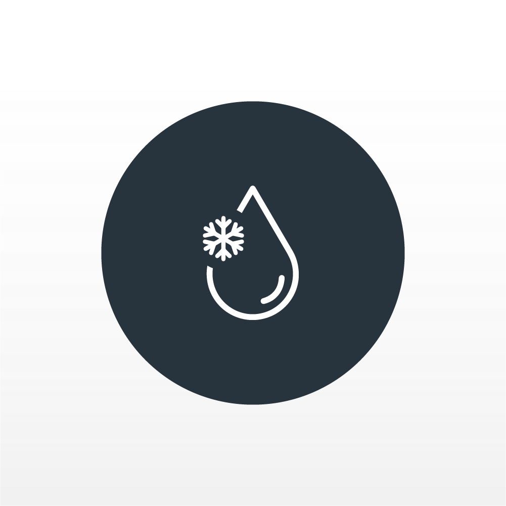 A defrost setting icon for warming drawers