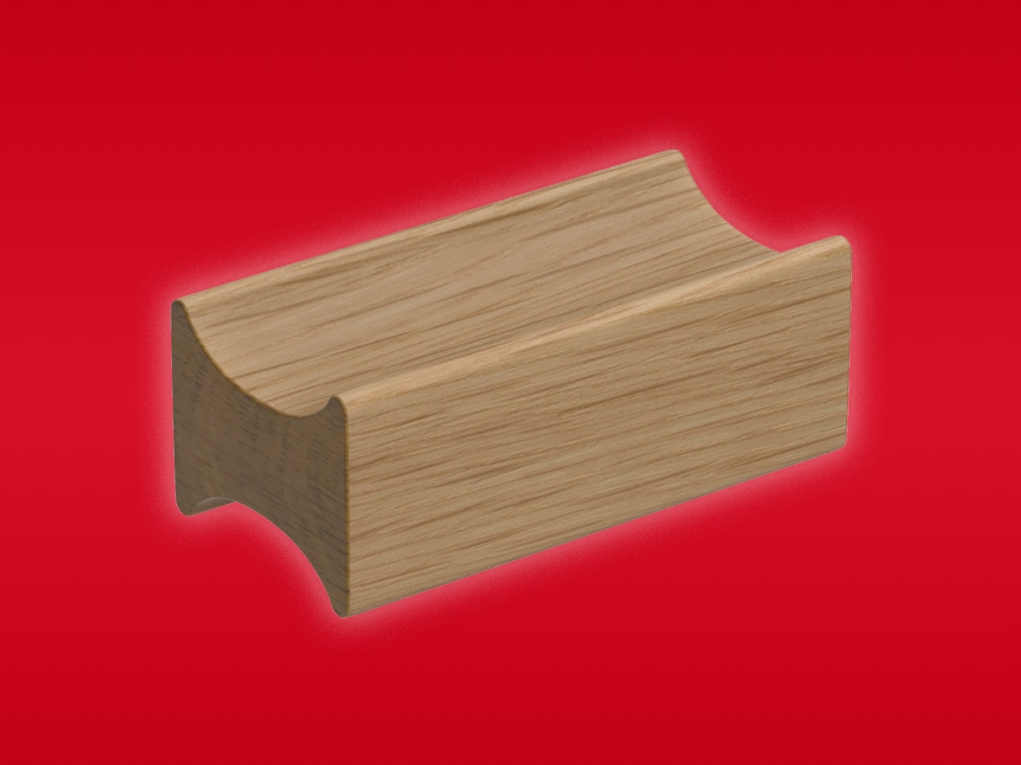 Reed D handle in oak