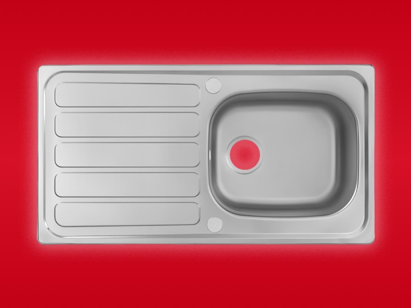 Stainless steel single bowl sink and drainer