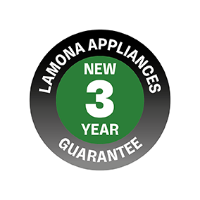 Lamona appliances 3-year guarantee logo