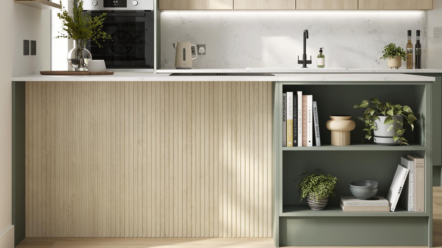 Clerkenwell Super Matt Reed Green Kitchen