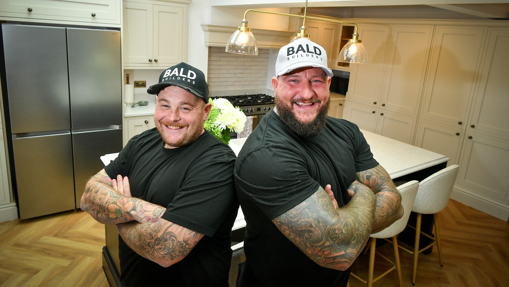 Cheryl with her tradesmen