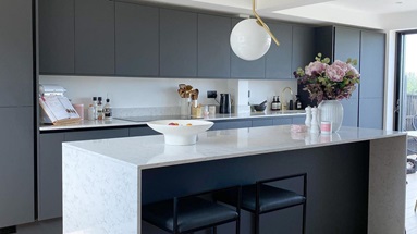 Hockley Super Matt Charcoal Handleless makeover