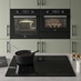 Bertazzoni Pro Series 60cm Oven Pro Series Combi MW Warming Drawer Featuring Hockley Reed Green Kitchen