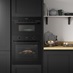 Lamona Drop Down Door Black Glass Microwave in Chilcomb Charcoal Kitchen