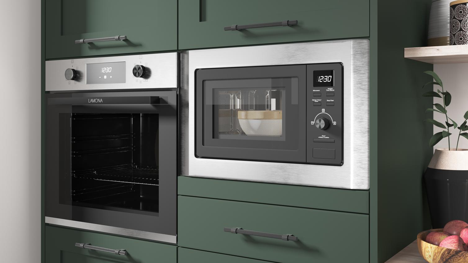 Lamona LAM7200 Wall Mounted 38cm Stainless Steel Microwave