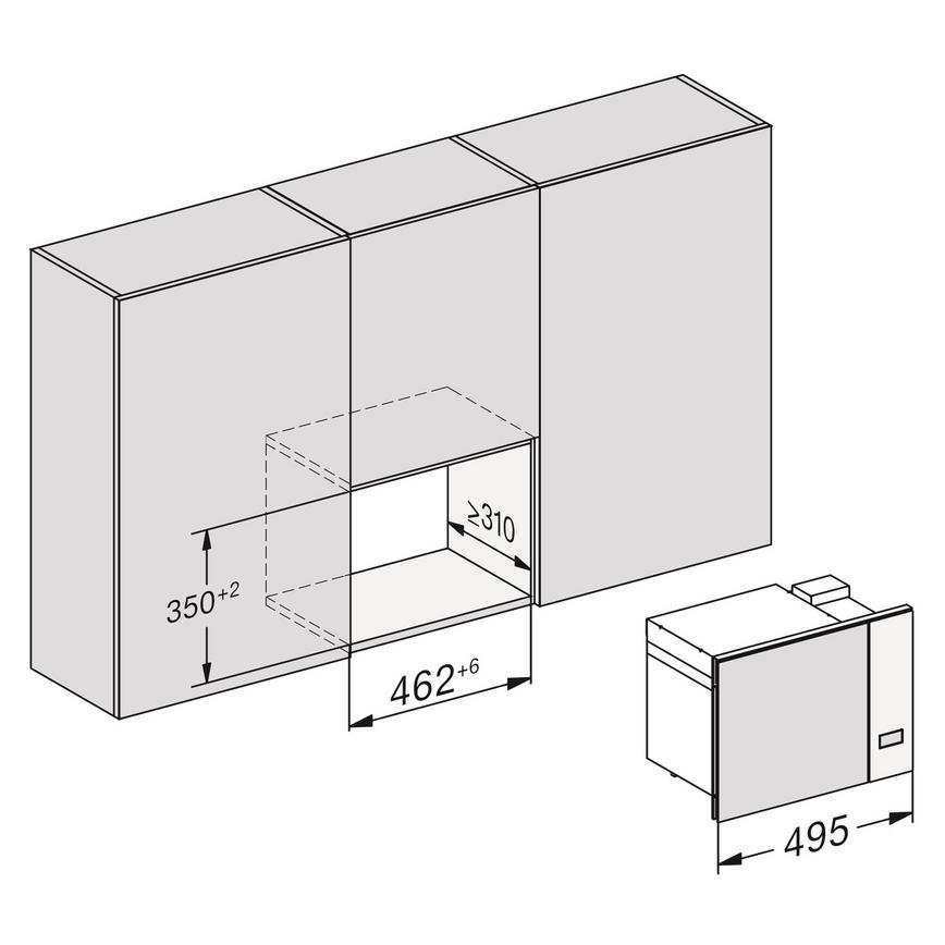Miele Black 38cm Microwave Sketch Cavity