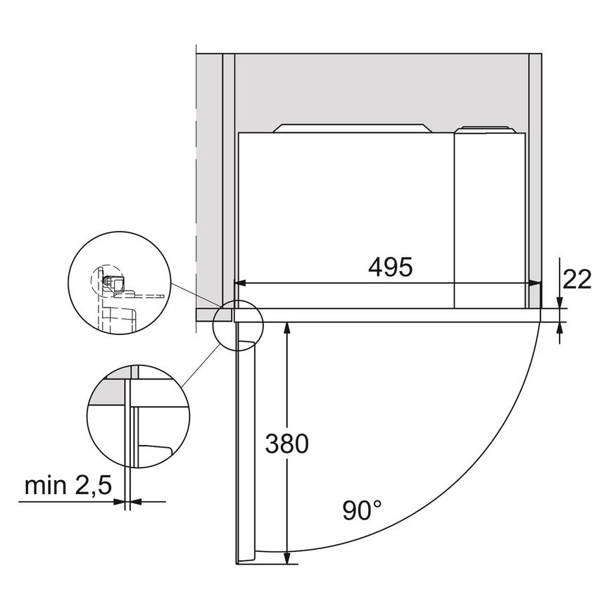 Miele Black 38cm Microwave Sketch