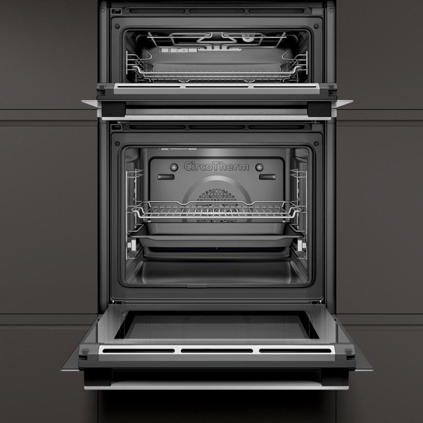 Neff U2ACM7HH0B Built In Electric 60cm Black Double Oven
