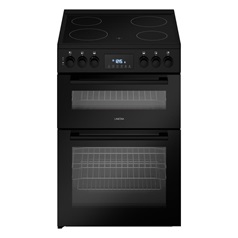Lamona 60cm Ceramic Hob Black Electric Fan Double Cooker