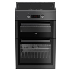 Beko BDI6C55FA Freestanding Induction Fan 90cm Anthracite Double Cooker