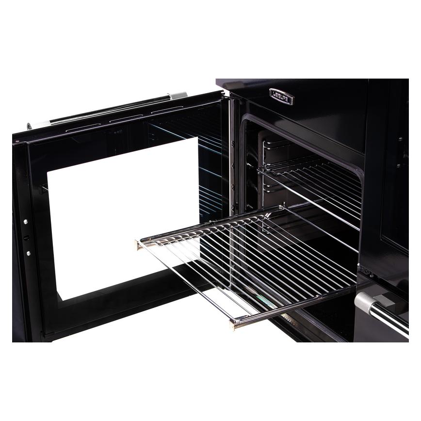 Leisure CK100F232K 100cm Dual Fuel Black Range Cooker Side view doors open
