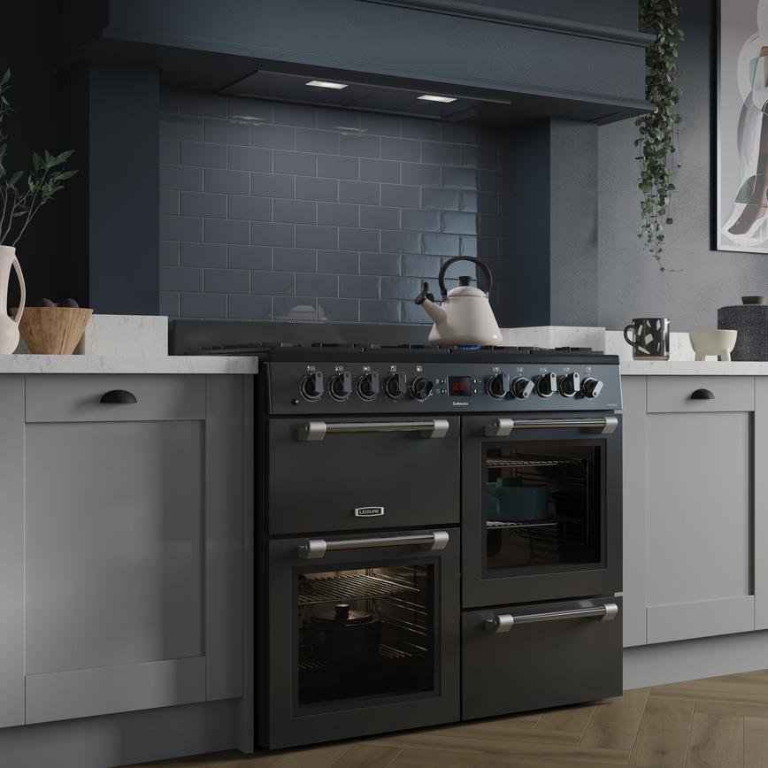 Leisure CK100F232K 100cm Dual Fuel Black Range Cooker