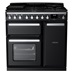 Rangemaster Estel Deluxe ESDL90DFPGBL/CM1 Freestanding Dual Fuel Multifunction 90cm Black Range Cooker Front