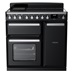 Rangemaster Estel Deluxe ESDL90EIPGBL/CM1 Freestanding Electric Multifunction 90cm Black Range Cooker Front