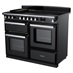 Rangemaster Estel Deluxe ESDLO110EIPGBL/CM1 Freestanding Electric Multifunction 110cm Black Range Cooker Side