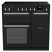 Rangemaster Infusion INF90EIPGBL/CM1 Freestanding Electric Fan 90cm Black Range Cooker Front