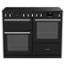 Rangemaster Infusion INFO110EIPGBL/CM1 Freestanding Electric Fan 110cm Black Range Cooker Front