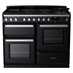 Rangemaster 110cm Dual Fuel Black Range Cooker Front