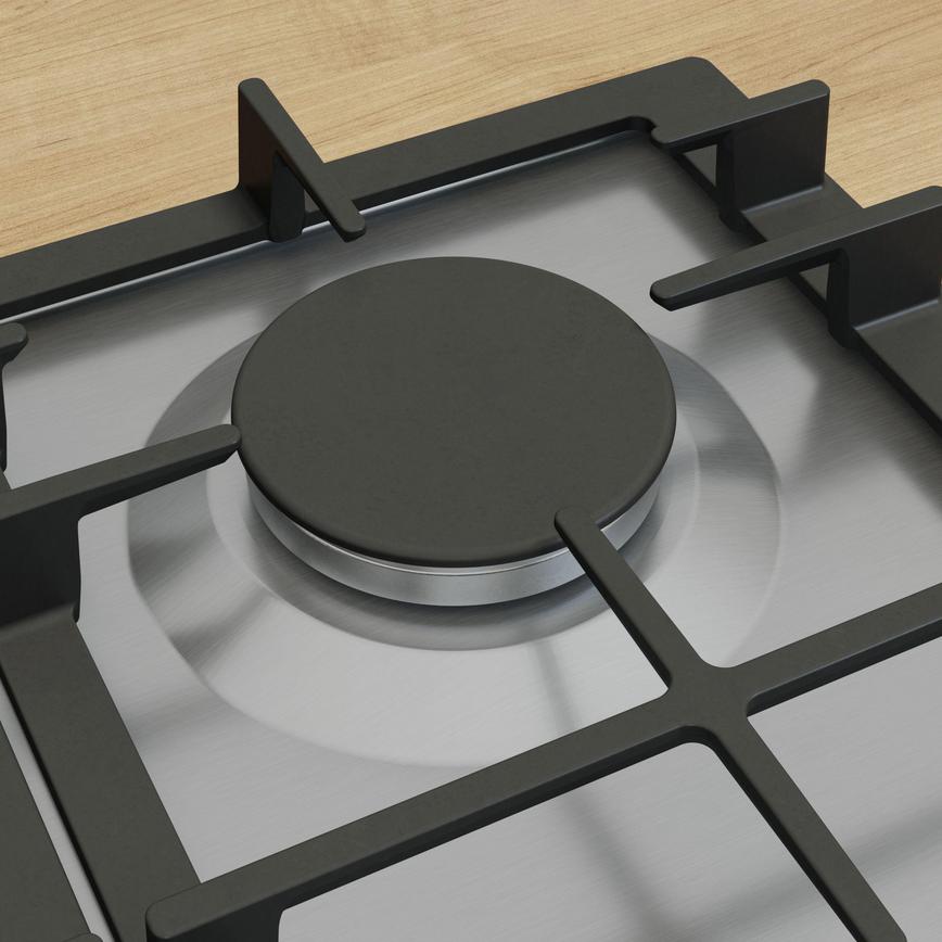 Bosch Series 6 PCQ7A5I90 75cm Stainless Steel Gas Hob