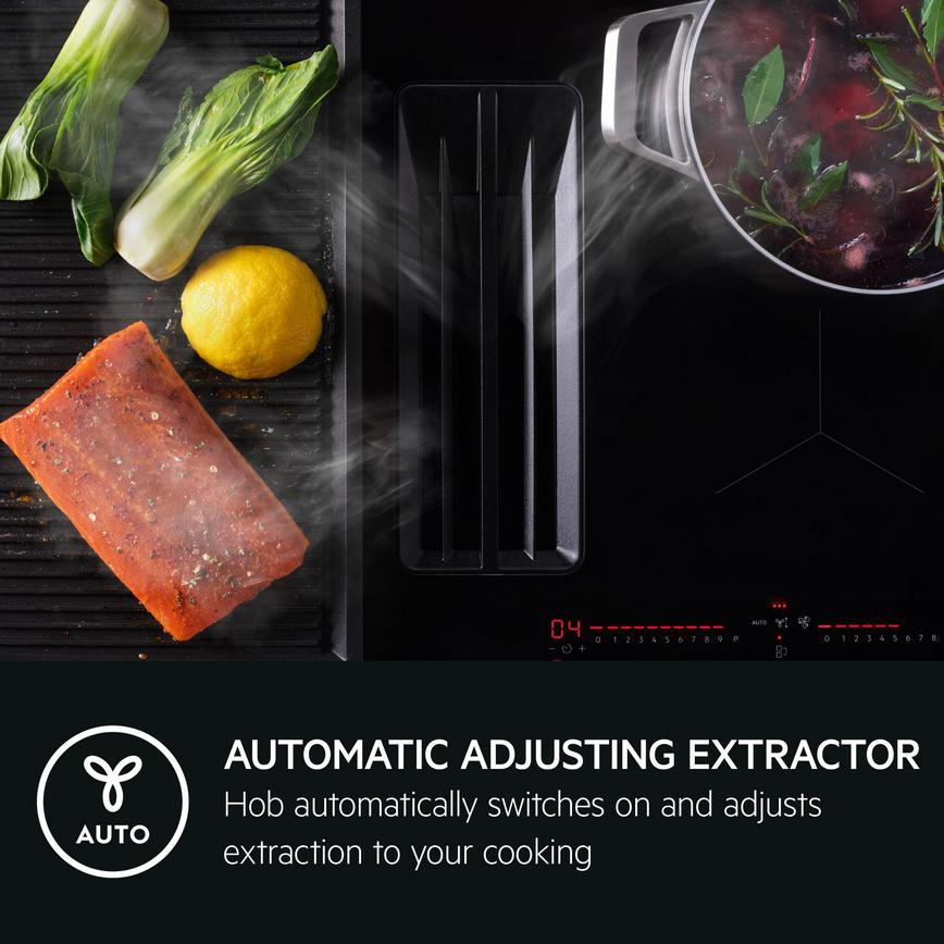  AEG 6000 68cm Bridge Vented Induction Hob Extractor