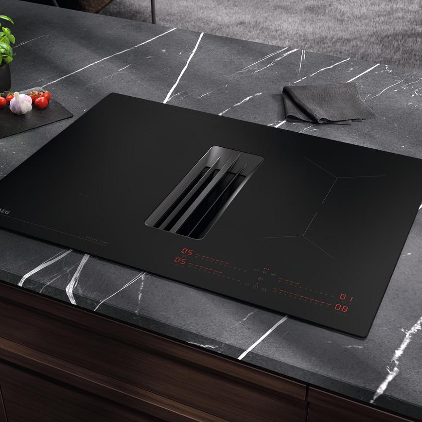  AEG 6000 68cm Bridge Vented Induction Hob Angle View