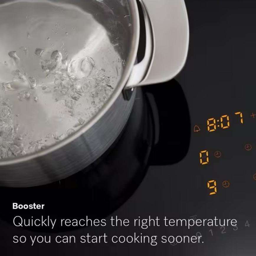 Miele Black 80cm 6 Zone Flex Ind Hob Booster