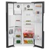 Beko Freestanding 60 / 40 Black American Fridge Freezer Front View