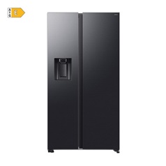 Samsung RS70F64KEFEU Freestanding 6535 Black American Fridge Freezer Closed