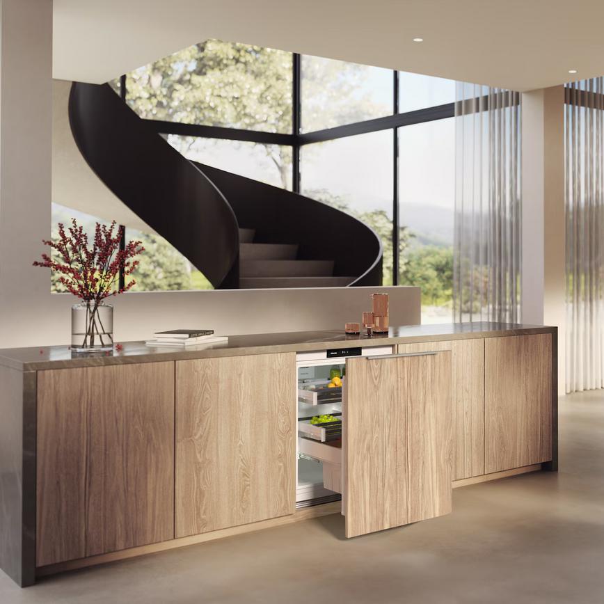 Miele BU White Fridge drawer 60cm Featured In a Modern Kitchen