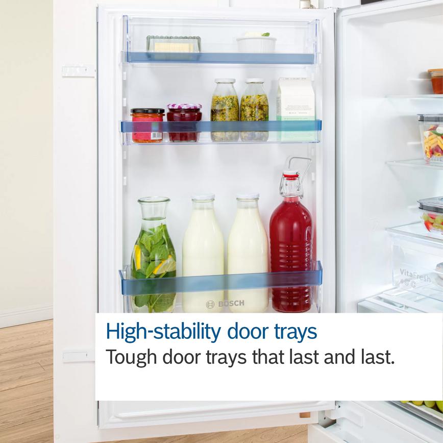 Bosch Series 6 KIR81ADD0G Integrated White Larded Fridge Door Trays