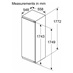 Bosch Series 6 KIR81ADD0G Integrated White Larded Fridge Sketch