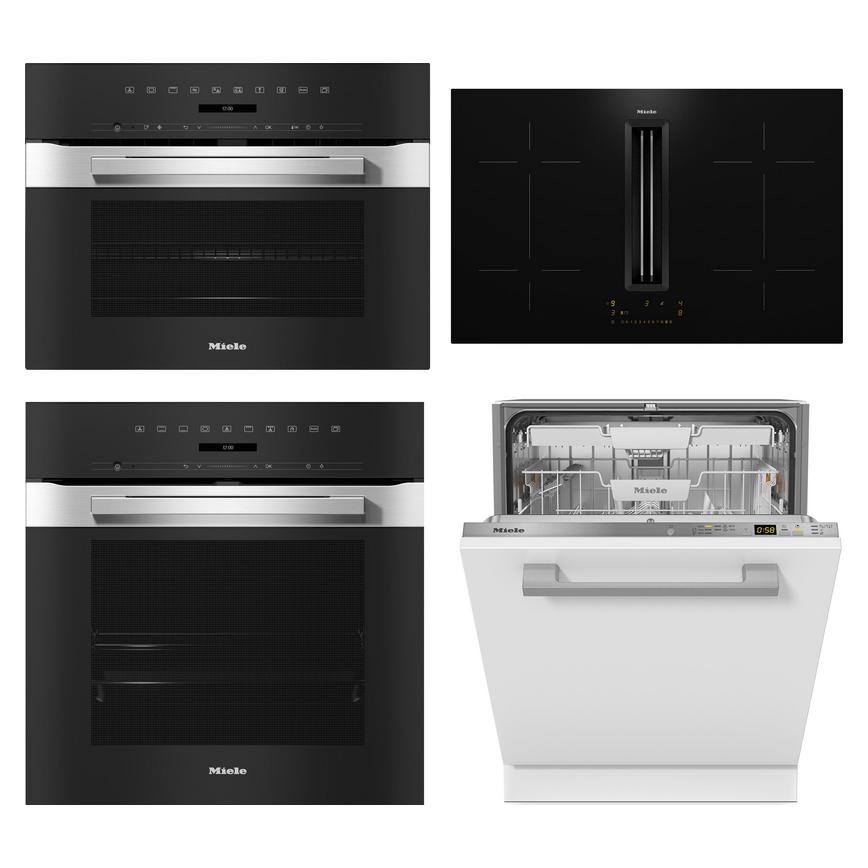 Miele 90cm Vented Hob Oven Microwave And Dishwasher Pack