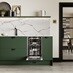 Lamona Premium 45cm Dishwasher in Howdens Kitchen Hockley Super Matt Fir Green
