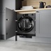 Integrated 6kg Heat Pump Tumble Dryer And Oake and Gray Dove Grey Luxury Rigid Vinyl Flooring Tile