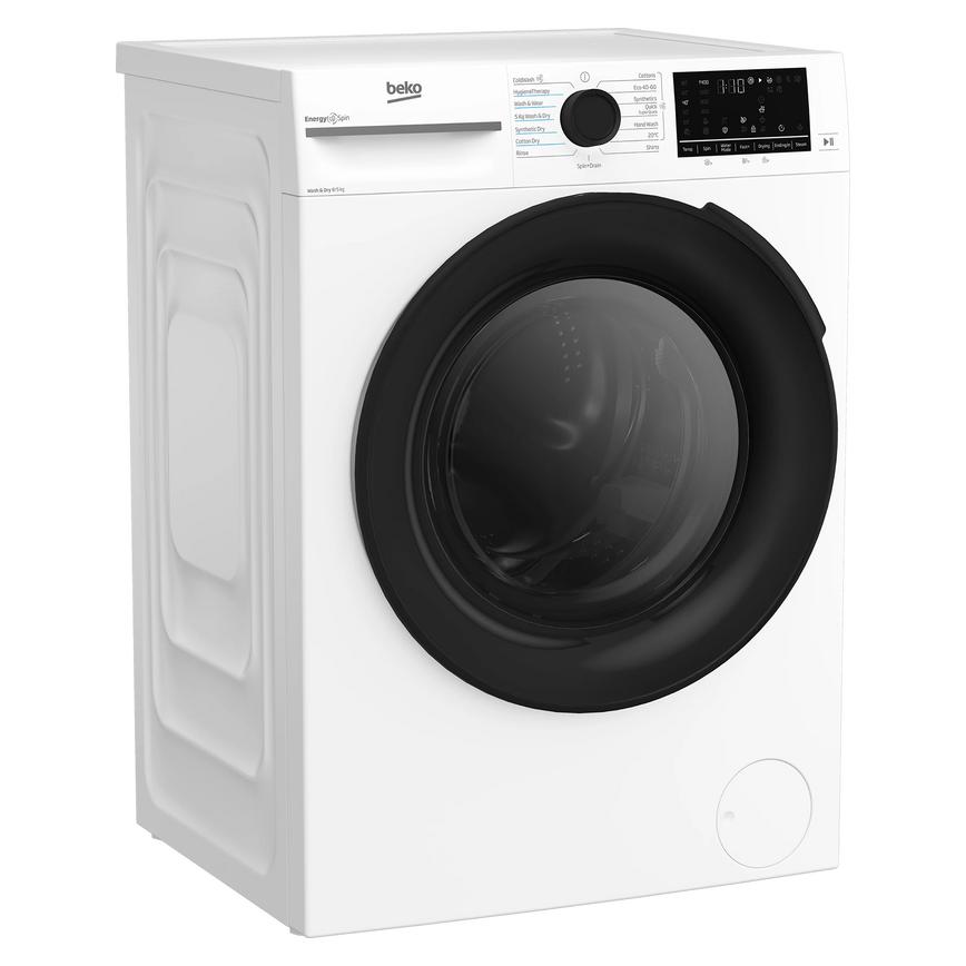 Beko Freestanding 85kg White Washer Dryer Side Closed