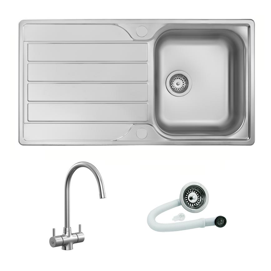 Rumworth Single Bowl & Rienza Br Nkl Tap copy