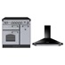 Rangemaster 90cm Induction Range Cooker and Black Cooker Hood Package