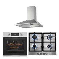 Lamona Pyro Oven, Gas Hob & Chimney Hood Pack
