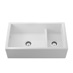 70-30 Split Double Bowl Ceramic Butler Sink LH