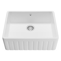 Ceramic Fluted Winterburn Butler 600 Single Bowl Sink