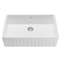 Ceramic Fluted Winterburn Butler 800 Single Bowl Sink