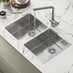 Franke Maris double bowl sink detail