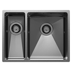 Easton Compact Gunmetal Sink 1.5 Left Handed