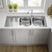Foremark Double Bowl Sink Witney Dove Grey