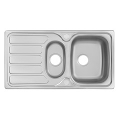 Rangemaster Stainless Steel 1.5 Bowl Sink No Waste