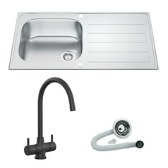 Drayton Single Bowl and Rienza Black Tap