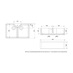 Rangemaster Farmhouse Double Bowl No Drainer Undermount Ceramic Smooth White Large Butler Kitchen Sink Line Drawing